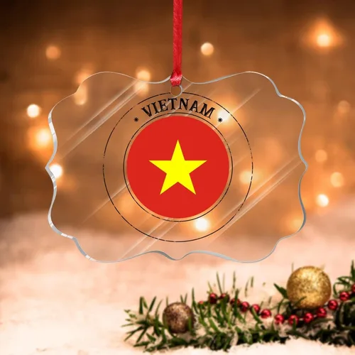 Vista 20 de Bandera de Andorra, adorno colgante de Navidad, bandera nacional, decoraciones de Navidad, adornos acrílicos, colgante para árbol de Navidad