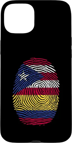 Vista 9 de Funda para iPhone 16 Boricua y Colombia con huellas dactilares puertorriqueñas