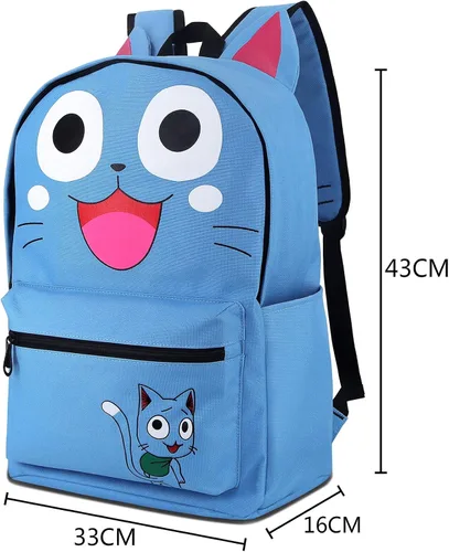Vista 2 de Roffatide Mochila de anime para cosplay, mochila escolar para adolescentes y niñas, Fairy Tail