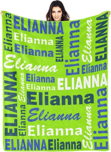 Vista 30 de Manta personalizada con nombre, manta personalizada con nombre, manta personalizada para adultos, niños y bebés, manta personalizada con monograma