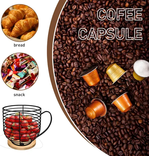 Vista 4 de BYTEAIDREX Soportes para cápsulas de café para mostrador - Soportes para cápsulas K para mostrador - Organizador de almacenamiento de cápsulas