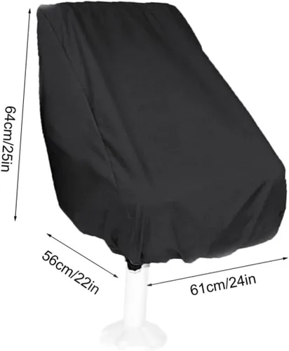 Vista 6 de Toddmomy Funda de asiento de capitán, fundas de asiento de barco, funda de silla plegable, fundas resistentes, cubierta de asiento de yate, funda