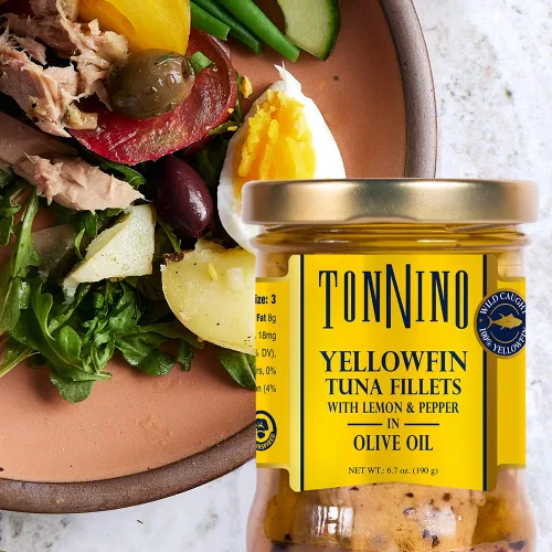 Vista 3 de Tonnino Filetes de atún - Limón y pimienta, aceite de oliva - 6.7 onzas (paquete de 6)