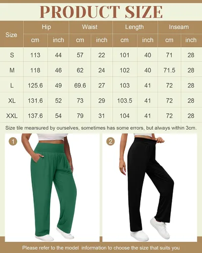 Vista 6 de Neer 3 piezas de pantalones de yoga de pierna ancha para mujer, cómodos, holgados, de cintura alta, pantalones deportivos casuales