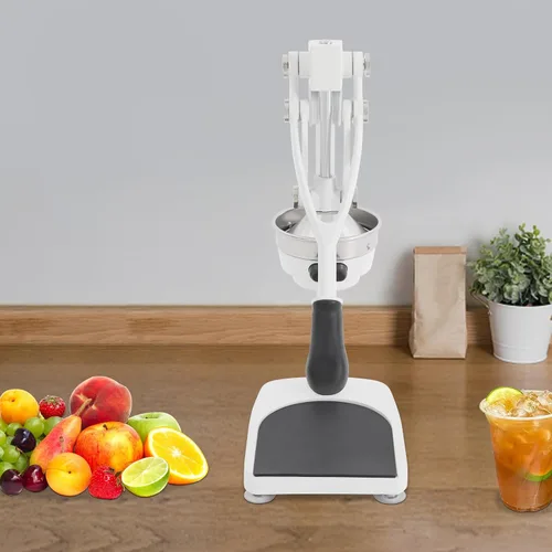 Vista 2 de Exprimidor manual de hierro fundido, exprimidor de naranja resistente y sin esfuerzo con mango ergonómico, exprimidor de presión manual
