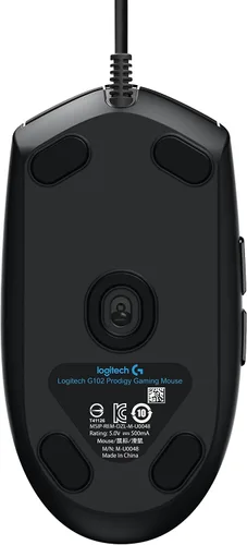 Vista 6 de Logitech G203 Prodigy RGB Mouse para juegos con cable negro renovado