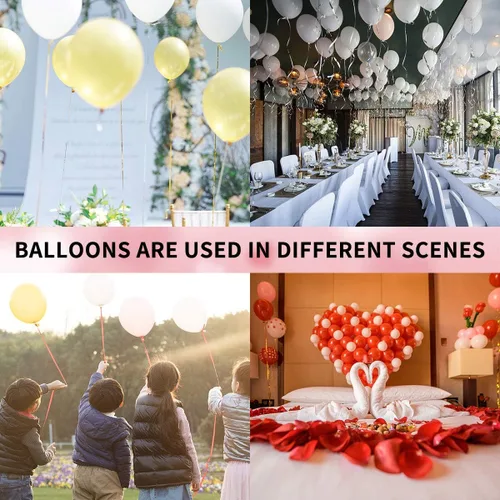 Vista 7 de Globos redondos gigantes de 36 pulgadas, paquete de 6 globos de látex negros para sesiones de fotos, bodas, baby shower, decoraciones de fiesta