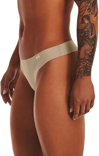 Vista 2 de Under Armour Tanga elástica pura para mujer, paquete de 3