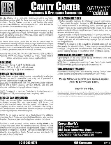 Vista 4 de KBS Coatings revestidor para cavidades