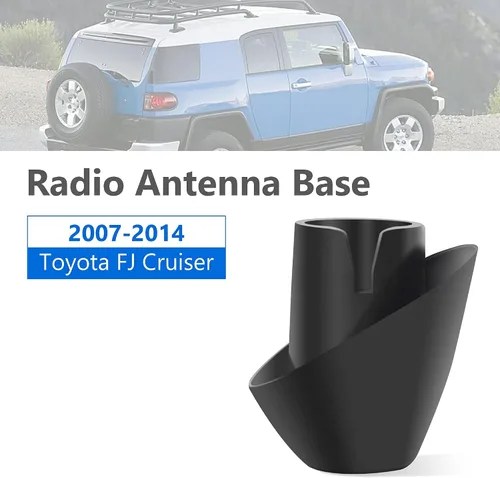 Vista 2 de Anina Base de antena para Toyota FJ Cruiser 2007-2017 Montaje de antena de radio de coche Adorno 8639235032, 8639235031 Antena de goma con ojales