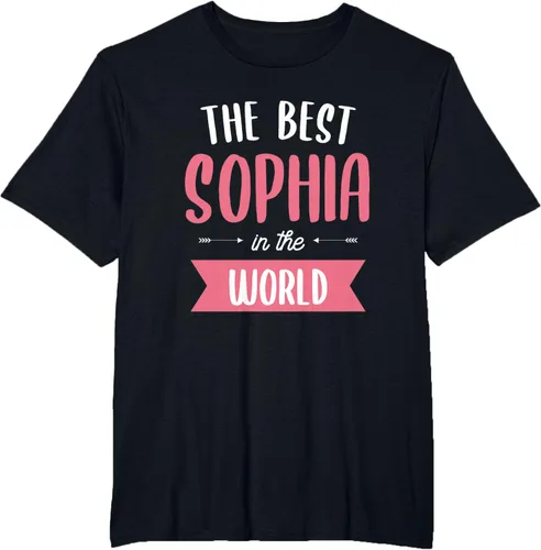 Vista 36 de Camiseta The Best Sophia In The World Name, Negro