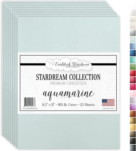 Vista 16 de Cardstock Warehouse Stardream - Papel de cartulina morado amatista - 25 hojas, 8.5 x 11 pulgadas - 105 libras / 284 GSM cartulina púrpura metálica