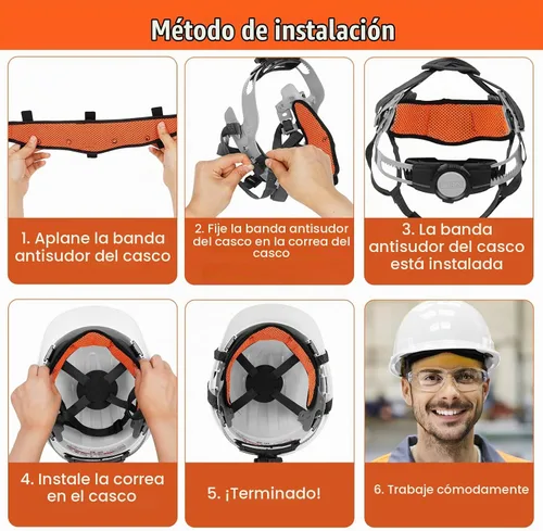 Vista 6 de BATVOX 9 unidades lavables y reutilizables para casco – Forro de algodón para casco de edredón