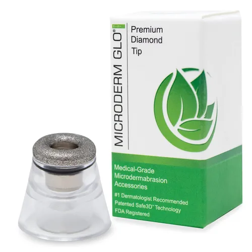 Vista 5 de Microderm GLO Microderm GLO - Puntas de microdermoabrasión de diamante de primera calidad, accesorios de acero inoxidable de grado médico