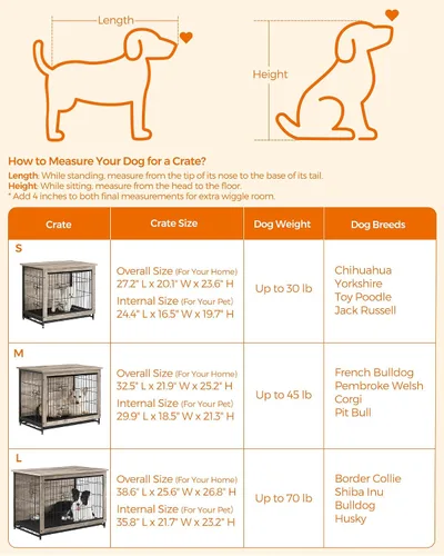 Vista 7 de Feandrea Mueble de Jaula para Perros, Mesa Auxiliar Lateral de 27.2 Pulgadas, Perrera Moderna para Perros en Interior hasta 30 lb, Jaula para Perros