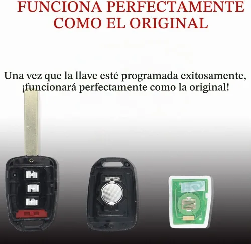 Vista 5 de MechanMagic Llavero de Repuesto para Llave de Coche Compatible con Honda Civic 2016 2017 2018 2019 2020/Accord 2016 2017 MLBHLIK6-1TA Control Remoto