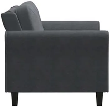 Vista 9 de Hawthorne Collections Sofá biplaza de tapicería duradera de microfibra de fácil montaje de transición en gris oscuro
