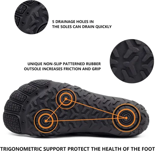 Vista 3 de Valennia Zapatos de agua para hombre y mujer, secado rápido, para natación, playa, senderismo, deportes, atléticos, acuáticos, para buceo, barco