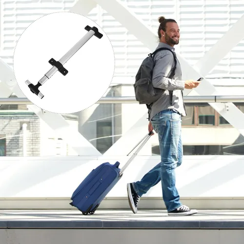 Vista 3 de KESYOO Carro de equipaje Estuche de maquillaje de viaje telescópico extraíble Maleta Manija plegable Equipaje Barra extraíble Accesorios de viaje