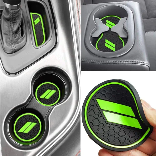 Vista 19 de Auprite Alfombrillas antipolvo para accesorios Dodge Challenger 2015 2016 2017 2018 2019 2020 2021 2022 2023, se adapta a la medida forros para Negro