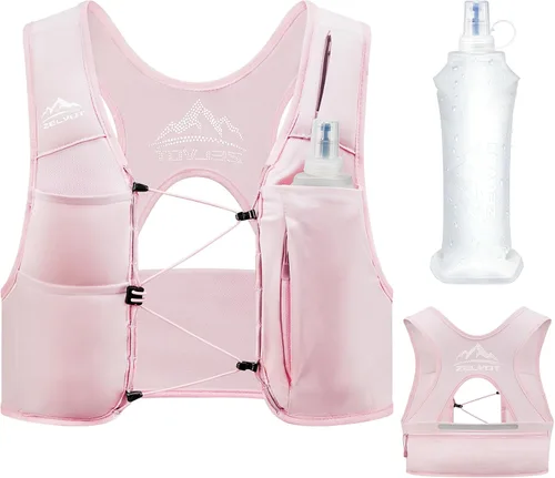 Vista 10 de Zelvot X-Back - Chaleco para correr para mujer, chaleco de hidratación con Soporte para teléfono específico para mujer, ligero, transpirable, ajuste