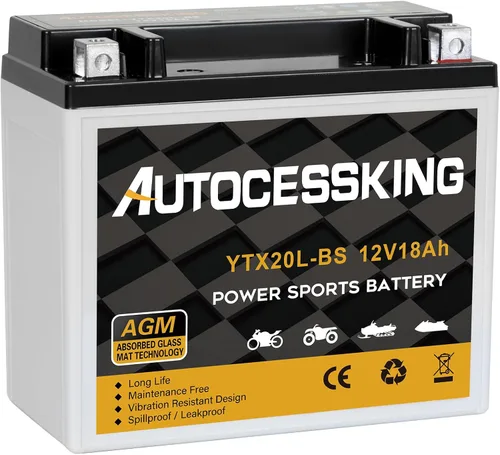 Vista 8 de Autocessking YTX4L-BS - Batería de motocicleta de 12V 3Ah recargable, libre de mantenimiento, sellada AGM, batería de reemplazo para Powersport, ATV
