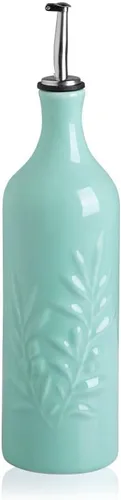 Vista 22 de Sweejar Botella dispensadora de aceite de oliva de cerámica de 20 onzas de alivio opaco que protege para reducir la oxidación, adecuada para Beige