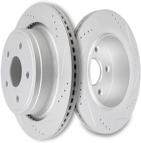 Vista 28 de SCITOO Rotores de freno traseros, 2 kits de frenos para Acura Integra 1990-2001, Honda Civic 1992-1995 1999-2000, para Civic del Sol 1993-1997, CRX