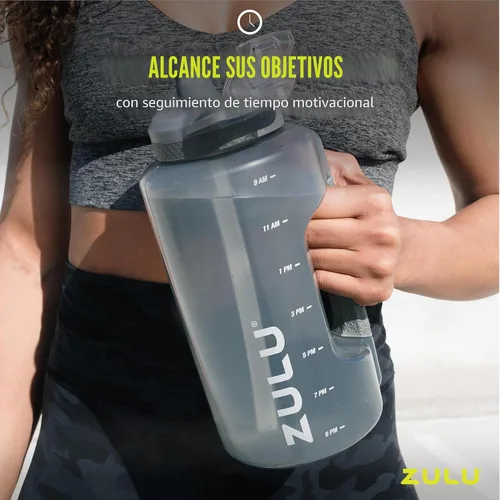 Vista 7 de Goals - Botella de agua de medio galón con pajita