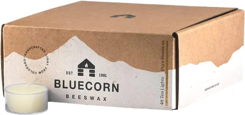 Vista 9 de Bluecorn Beeswax, velas 100 % cera de abeja, color marfil Crudo