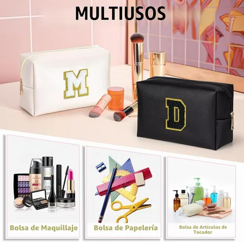 Vista 5 de TOPEAST - Bolso de maquillaje para mujer, Negro -, A
