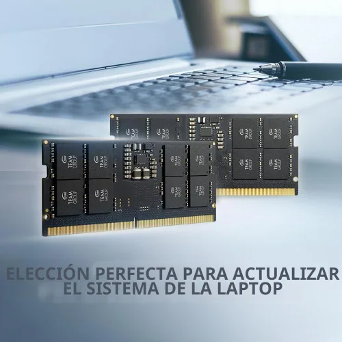 Vista 4 de TEAMGROUP Elite SODIMM DDR5 16 GB 4800 MHz (PC5-38400) CL40 sin ECC sin búfer 1.1V 262 pines Módulo de memoria para portátil Ram
