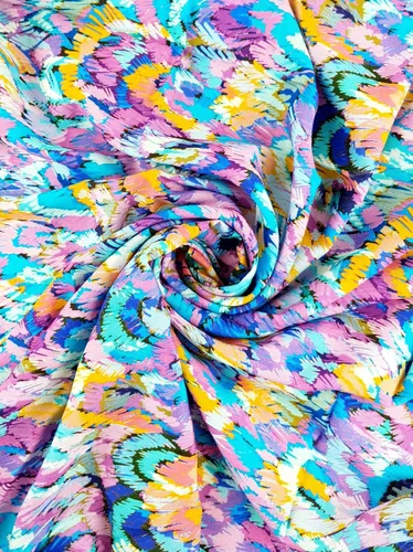 Vista 2 de Minerva Exclusive Proud Plumage Viscose Challis Fabric - per Yard