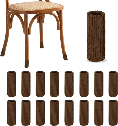 Vista 18 de 8 PCs Calcetines para Patas de Muebles - Calcetines Negros de Alta Elasticidad para Muebles, Protectores de Piso de Patas de Silla Tejidos, Juego