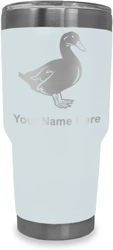Vista 34 de LaserGram Vaso aislado al vacío de 20 onzas, pato, grabado personalizado incluido (negro) Engraved Gift for Duck Hunters, Vacuum Insulated