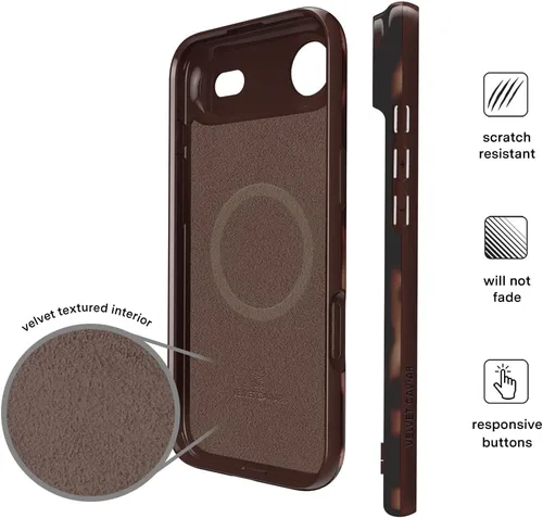 Vista 552 de VELVET CAVIAR Funda para iPhone 15, compatible con MagSafe, probada contra caídas de 10 pies, fundas protectoras de diseño, leopardo color rosa