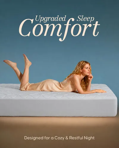 Vista 8 de Utopia Bedding - Cubrecolchón acolchado (tamaño matrimonial), protector de colchón elástico y ajustable con bolsillo profundo que se estira hasta 16