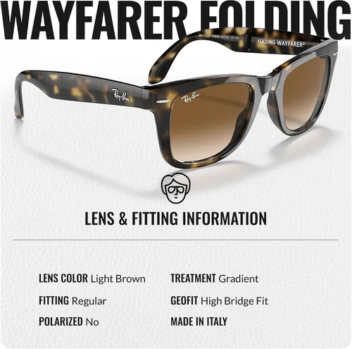 Vista 29 de Ray-Ban RB4105 WAYFARER FOLDING CLASSIC - Gafas de sol de forma cuadrada con kit oficial de gafas