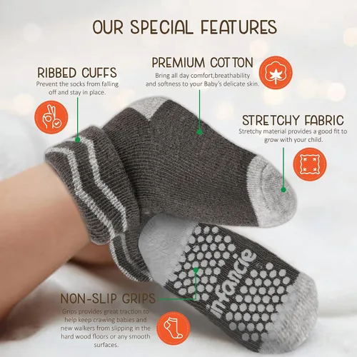 Vista 3 de Calcetines para bebé recién nacido, 12 pares (0-6 meses), zapatos suaves y acogedores para bebé, calcetines cálidos de primera calidad, regalo
