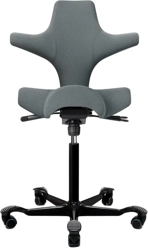 Vista 39 de HAG Capisco - Silla Sit to Stand con marco plateado, tapizada, color verde brillante Verde (Bright Green)