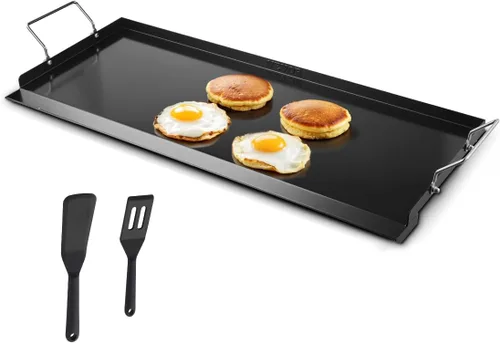 Vista 10 de VEVOR Plancha de Acero al Carbono, Plancha Plana Universal Rectangular de 20x16 Pulgadas, Plancha de Parrilla de Gas para Barbacoa, Teppanyaki