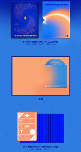 Vista 5 de ( PHOTO BOOK Ver. ) TREASURE THE SECOND STEP : CHAPTER TWO 2nd Mini Album ( LIGHT GREEN + DEEP BLUE - 2 Ver Full Set )+1ea Folded Poster(First Press