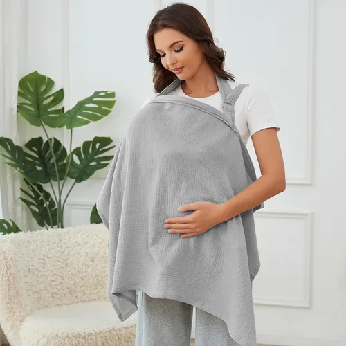 Vista 25 de Funda de lactancia para bebé con aro rígido, transpirable y suave 100% muselina de algodón, delantal para lactancia y extracción de leche del bebé