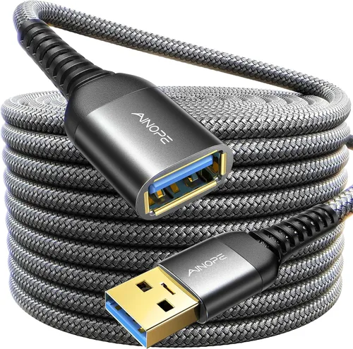 Vista 7 de AINOPE Cable de extensión USB, extensor USB, cable de extensión USB 3.0, cable macho a hembra, cable de alta transferencia de datos, compatible
