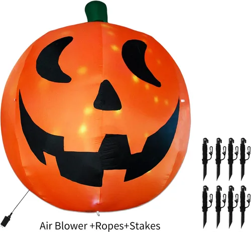 Vista 9 de AJY Luces LED integradas de calabaza gigante inflable de Halloween de 10