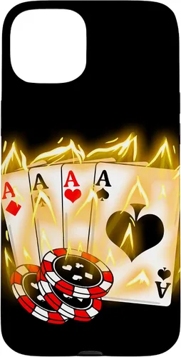 Vista 9 de Burning Four Aces Poker Cool Quad Aces Poker Player Gift Case for iPhone 17