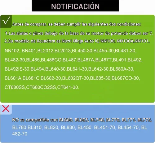 Vista 4 de Paquete de 2 piezas de repuesto para licuadora Ninja – Cuchilla de licuadora Ninja de grado premium de 7 aletas para vasos de licuadora Ninja