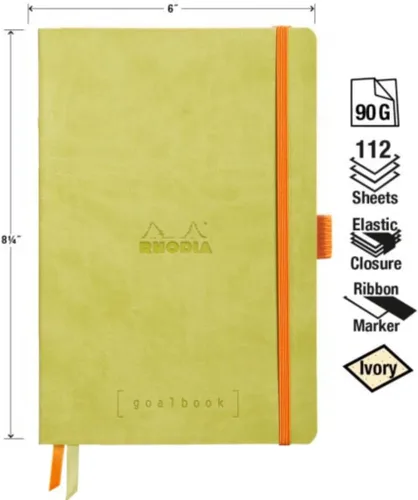 Vista 3 de Rhodia Cuaderno Diario, A5, Punteado - Verde Anís