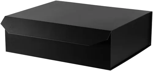 Vista 55 de 1 paquete de caja de regalo negra con tapas, pequeña de 12 x 8 x 2.7 pulgadas, cajas de regalo para ropa, cajas de regalo para camisas con cinta