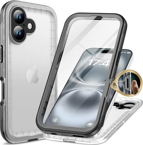 Vista 60 de Cozycase TOP - Funda impermeable militar IP68 para iPhone XR, resistente 360 a prueba de golpes, cuerpo completo, con protector de cámara
